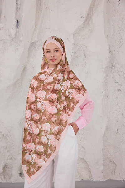 Mira İpek Sunshine Series Patterned Cotton Soft Shawl Women's Colorful Shawl