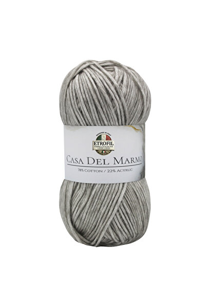 Etrofil CASA DEL MARMO PREĐA ZA PLETENJE SIVA 78% PAMUK 22% AKRIL 50GR 130M (...