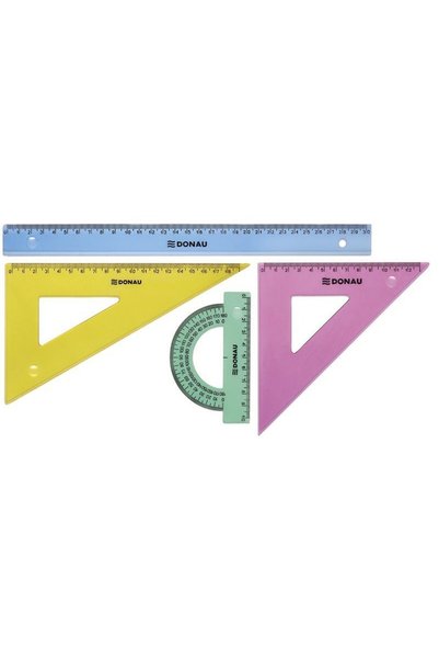 donau Set geometric, Tetis, 30cm, Transparent/Multicolor
