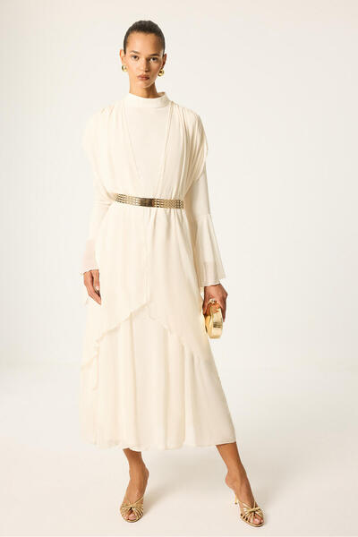 Touché Privé Flat Sleeve Chiffon Dress