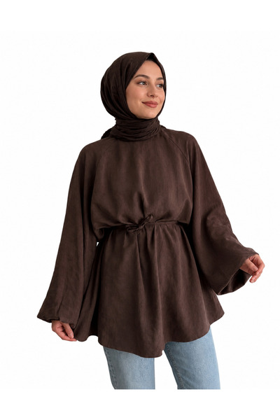 OK BLUME Women's Balloon Sleeve Lined Tunic