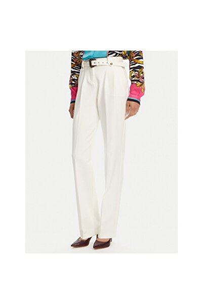VERSACE JEANS COUTURE Γυναικεία Υφασμάτινα Παντελόνια 78HAA111 N0356 Λευκό