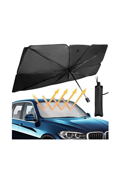 emc onshop Автомобилен сенник тип чадър, UV и термозащита, Сгъваем, Размери 1...