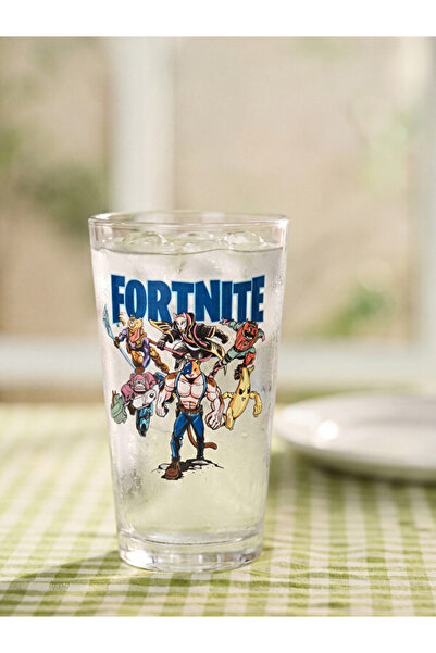 LC Waikiki Fortnite Printed Glass Cup 550 ml from Uzg Store for Style Enthusi...