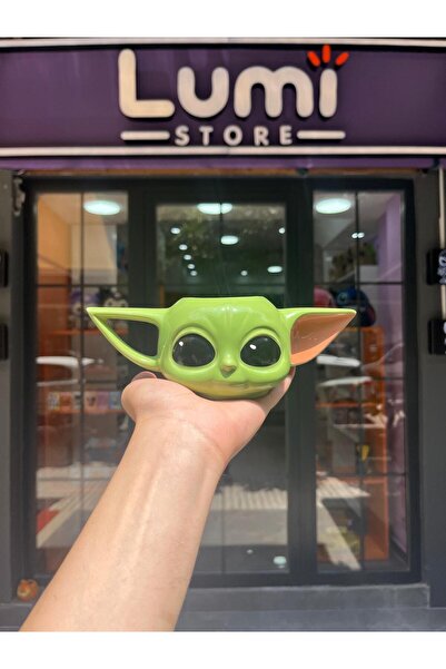Store Sevimli Yeşil Seramik Kupa – Büyük Kulak Tasarımlı Kahve ve Çay Kupası