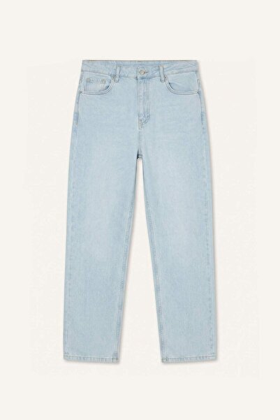 DeFacto Baggy Fit Long Leg Ice Blue Trousers I5296Ax26Hs