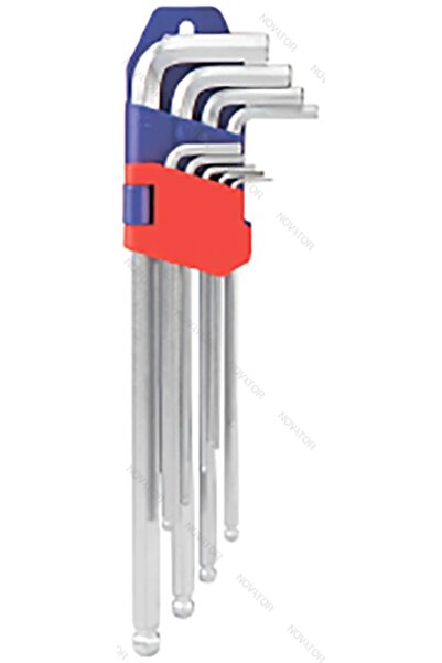 Workpro 9-Piece Long Arm Ball Point Hex Key Set â€“ Metric Allen Wrench L-Wre...