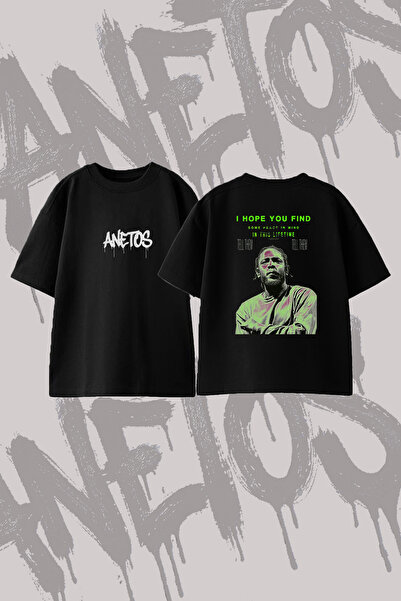 Anetos Kendrick Lamar_17 Σχεδιασμένο μπλουζάκι με στάμπα στην πλάτη, βαμβακερ...