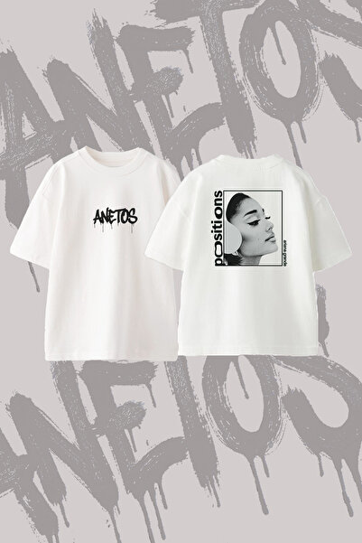 Anetos Ariana Grande_11 Μπλουζάκι με σχέδιο στο πίσω μέρος, βαμβακερό, λευκό,...