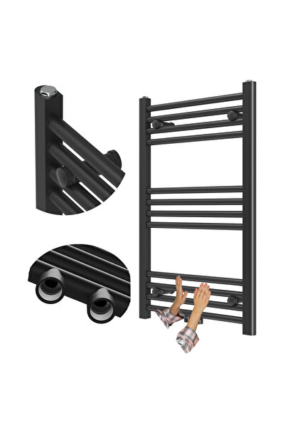 Granitan Radiator baie Raven, scara, 80x50 cm, 325W, electric, Negru