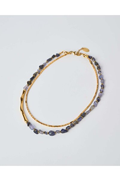 THE GEM STORIES JEWELRY Ιολίτης & Αιματίτης Μεταμορφώσιμο Κολιέ