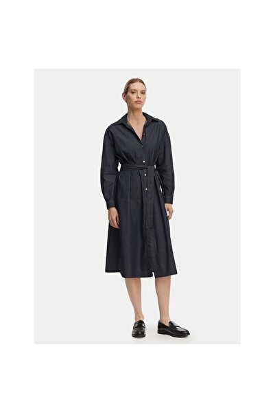 Armani Exchange Rochie cămașă de damă XW001794 AF21337 Bleumarin