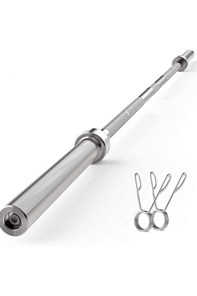 Sparnod Fitness SRO-4 Olympic BarbellRod with Collars-Heavy DutySteel Weightl...