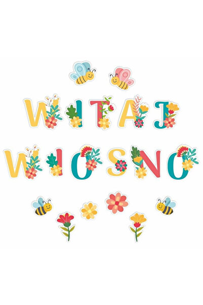 LearnHow Decoratiuni pentru ferestre Witaj Wiosno, autocolante pentru geam, e...