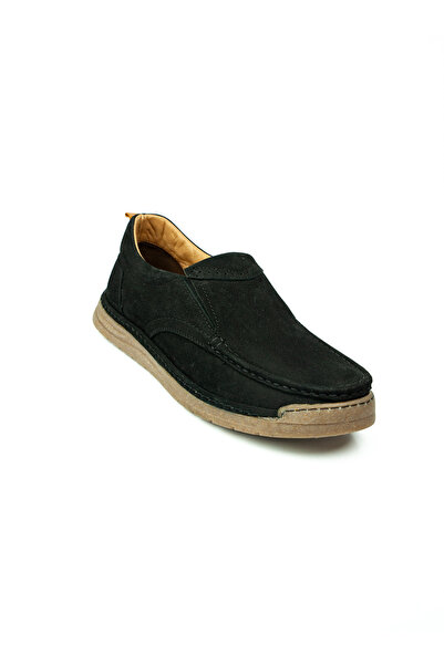 BABALİ 62400 Cool Men Black Nubuck Leather Moccasin Casual Men's Shoes