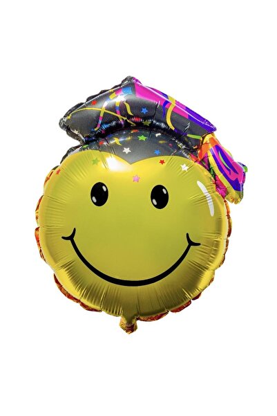 GoParty Balon folie Absolvent, cu chip zambitor, pentru absolvire, Multicolor...