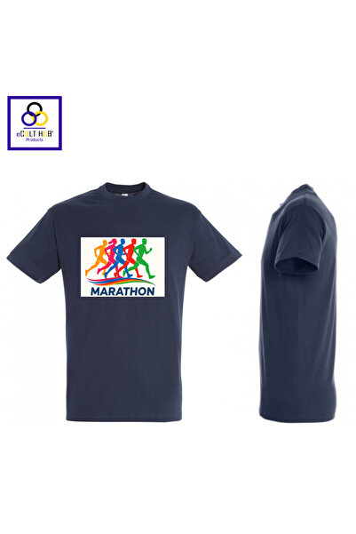 eCult Hub eC T-shirt Marathon 6 - Σκούρο μπλε (Dark Blue)