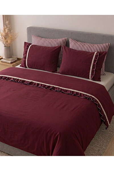 NATURAL LİFE CONCEPT Breathable, Luxurious, Iron-Free, 100% Cotton Linen Duve...
