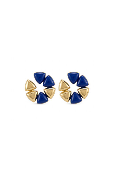 Charmist Steel Petalia Earrings Navy Blue