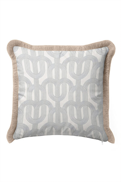Evimde Bambaşka Art Deco Fringed Pillowcase with Geometric Pattern - Elegant ...