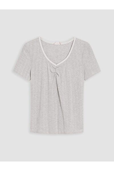 LC Waikiki Peak New Season V-Neck Women's Pajama Top