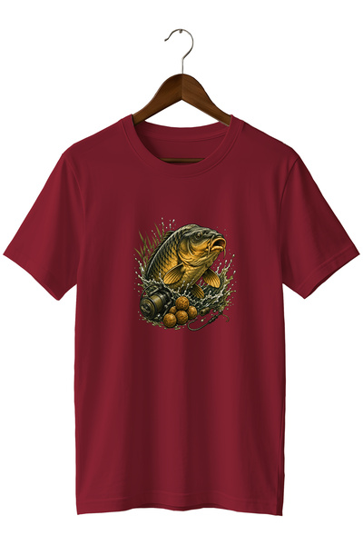 remonz Unisex Carp Fish Printed T-Shirt – Angling and Outdoor Themed Crew Neck