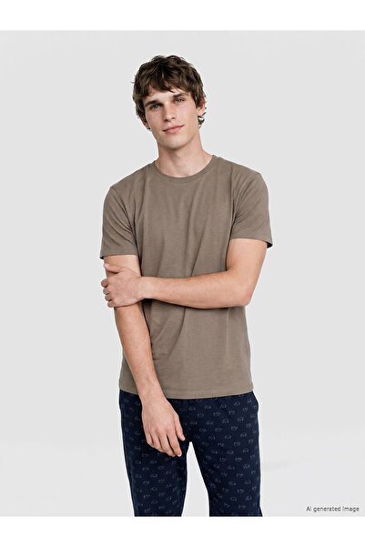 LC Waikiki Peak New Season Crew Neck Men's Pajama Top