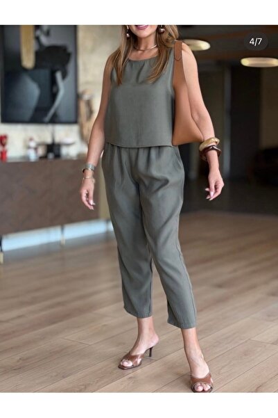 Chamakh Double Pants Suit with Thick Straps