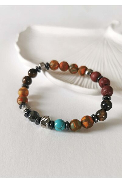 Halley Concept Custom design natural stone men's bracelet