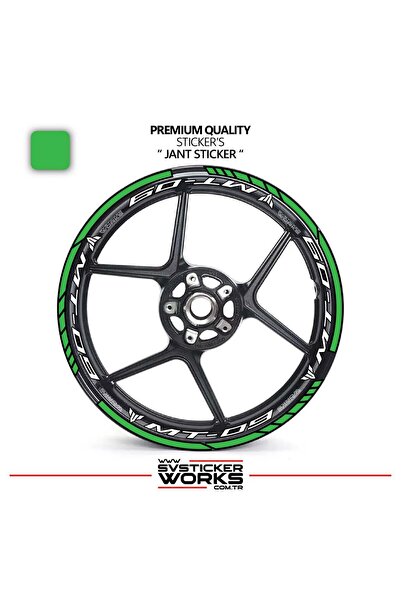ARONA Yamaha Mt09 Wheel Sticker and Inner Text Printed Label Sticker Model Pr...