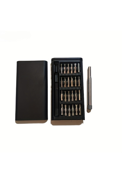 Choice black 25 in 1 mini screwdriver set, flat head and cross shaped small s...