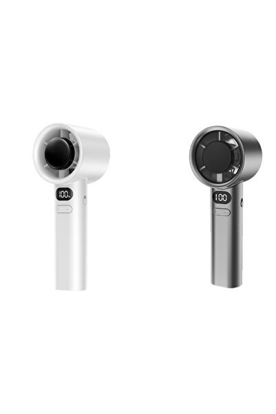 Choice5 white and grey 2pcs Handheld mini fan, powerful 400mAh wind speed, co...