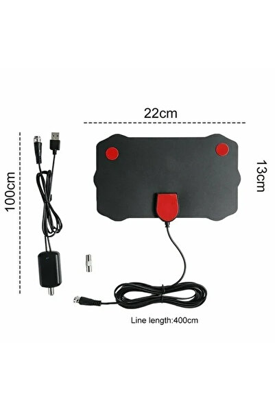Choice هوائي تلفزيون رقمي داخلي نشط عالي الكسب 4K HD DTV Box، أسود، بمقبس أور...