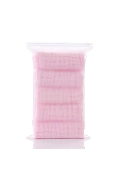 Choice3 5pcs pink 5Pcs 25x25cm Baby Towel Bath Towels Face Washcloth Muslin S...