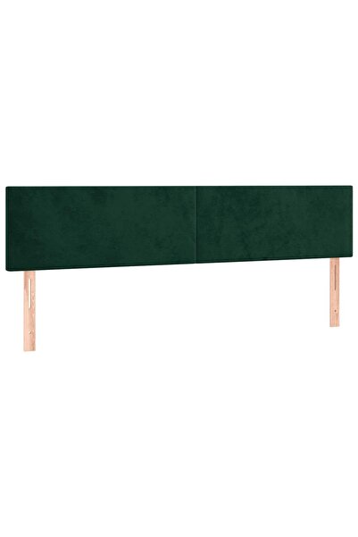 vidaxl Tăblii de pat, verde închis, 160x5x78/88 cm, catifea