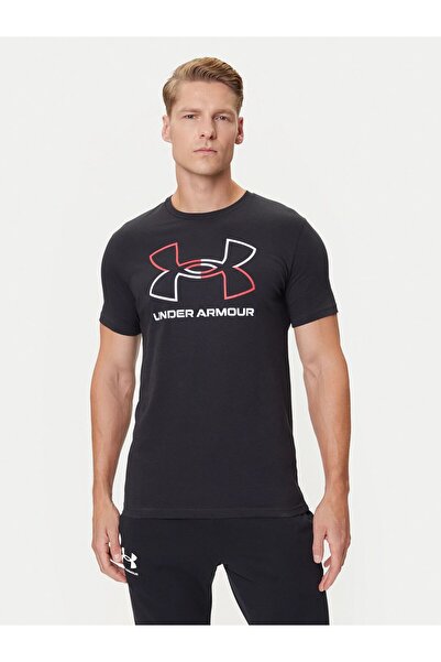 Under Armour تي شيرت أسود برقبة دائرية للرجال 1382915