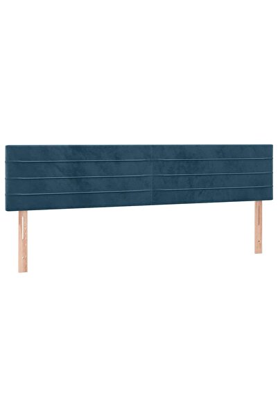 vidaxl Tăblii de pat, albastru închis, 160x5x78/88 cm, catifea