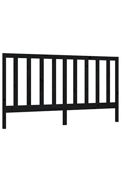vidaxl Tăblie de pat, negru, 206x4x100 cm, lemn masiv de pin