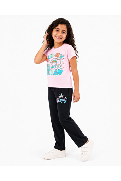 Generic Girls Casual T-Shirt and Long Pants Set Disney Print