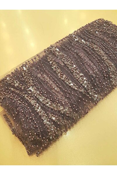Safir Kumaş Kesip Aplik yada Motif Çıkarmalık Top Sonu 40 cm Taşlı Dantel
