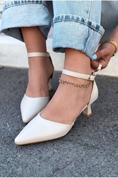 I Love Shoes حذاء أرلين نسائي من الجلد باللون البيج غير اللامع