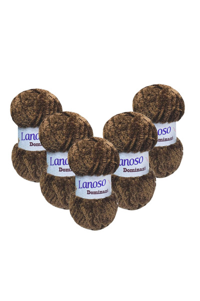 Lanoso Dominant 100 γραμμάρια 75 μέτρα 5 Τεμάχια (924) Καφέ 100% Πολυεστέρας ...