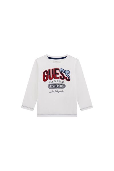 Guess Bluză băieți N5BI06I3Z14 Albă
