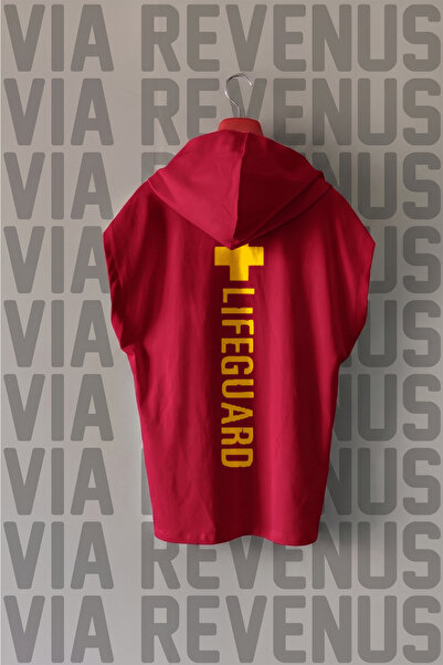 Vordevia Lifeguard / Lifeguard Front and Back Printed Zero Sleeve Hooded 100%...