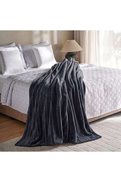 PAN HOME Ultrasoft Matt Flannel Blanket 220x240cm - Grey