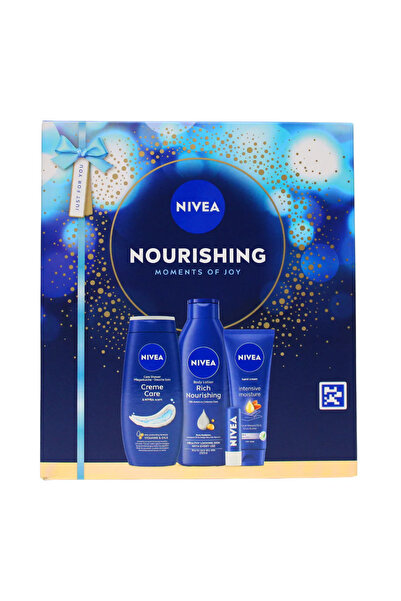 NIVEA Set cadou Momente de Bucurie Hrănitoare, Gel de duș, Loțiune de corp și...