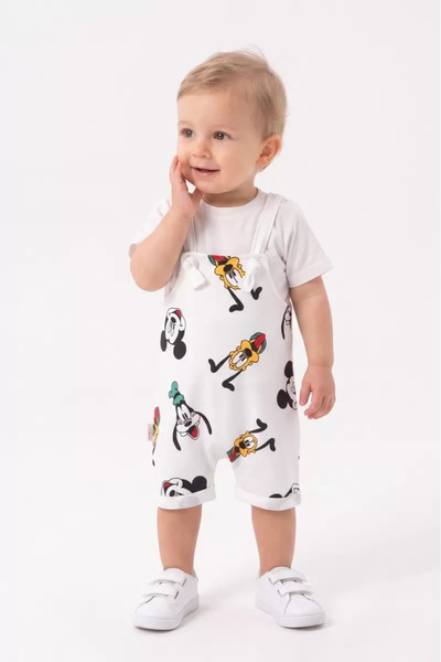 miyrem 6/24 Month T-Shirt Mouse Printed Salopet Baby Set
