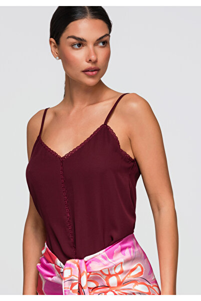 OMBRE Women's Blouse, V-Neck, Adjustable Straps OW-TS-E0057