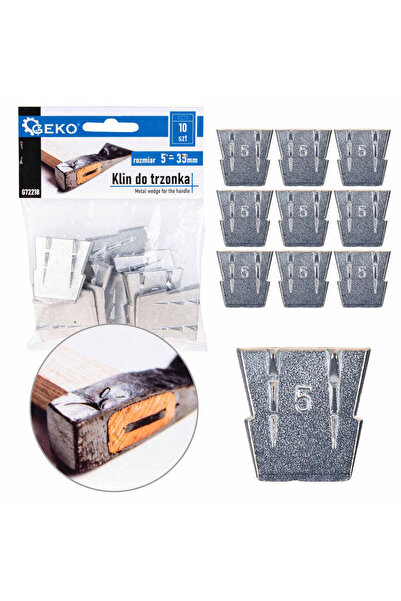GEKO Set de pene de despicare, mărimea 5, 10 elemente, G72218