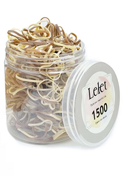 LELEE Lelet 1500 Pcs Brown Mini Elastic Hair Ties – Soft Rubber Bands for Bab...